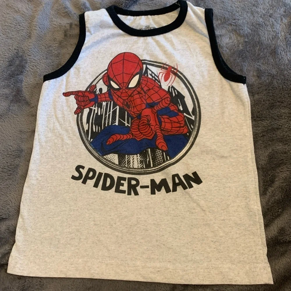 Marvel Spider-Man Logo Tee with Black Collar